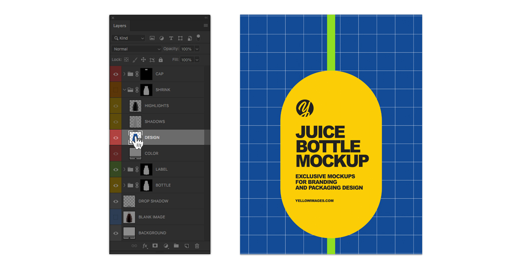 Packaging Mockup How Can I Change The Size And The Shape Of Its Label Yellow Images Help Center